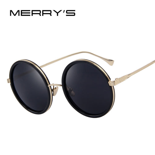 MERRYS Fashion Women Round Sunglasses Brand Designer Classic Shades Men Luxury Sunglasses UV400